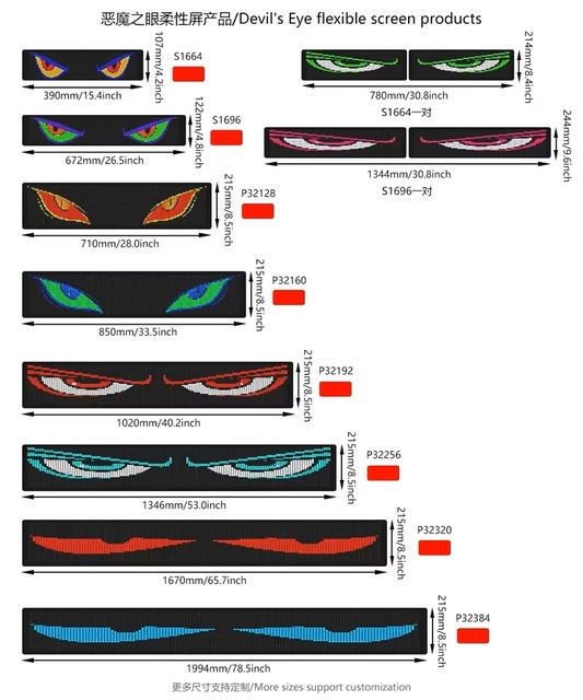 Programmable LED Display Digital Matrix Panel for Cars Rear Screen Warning Scrolling Messages Sign Shops Decoration Advertising