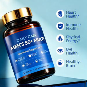 Comprimés multivitaminés pour hommes de plus de 50 ans, vitamine A, folate, biotine, capsules, soutient la <span class=keywords><strong>santé</strong></span> de la prostate, du cœur, l'énergie, l'immunité - Product Image 1