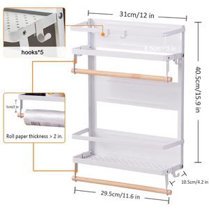 Fridge Side Rack Magnetic Fridge Organizer Spice Rack Refrigerator Shelf Fridge Rack Refrigerator Shelves - Product Image 2