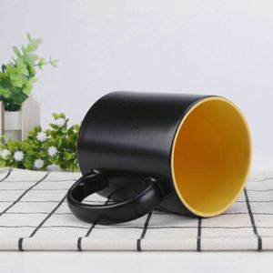 Wholesale Bulk 11Oz Sublimation Ceramic Coffee <b>Mugs</b> Custom Logo Multi Color Handles and Rims Classic Style Business Gifts - Product Image 3