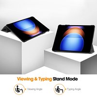 Funda Trasera Rígida de Cuero PU para Xiaomi Pad 6S Pro 2024, Diseño Personalizado, Plegable en Tres Partes, Funda Inteligente para Tablet de 12.4 Pulgadas