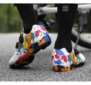 Zapatillas de Ciclismo Personalizadas Unisex con Bloqueo para Carretera y Montaña, Bicicleta Asistida por Energía, Deporte al Aire Libre, Graffiti, Primavera Verano - Product Image 6