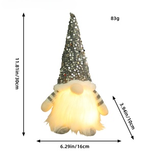 30cm <b>Christmas</b> Doll Elf Gnome with Led Light <b>Christmas</b> Decorations for Home Xmas Navidad New Year 2024 Children's Gifts - Product Image 5
