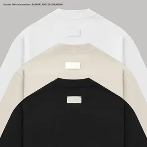 T-shirt in Cotone Pesante 360g Taglia Extra Large, Tinta Unita, Stile Vintage, Collo Tondo, Manica Corta, Traspirante, Oversize, Giovanile 2024 - Product Image 2