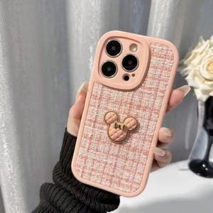 Mode Armure Tissu Designer 3D Dessin Animé Rose <span class=keywords><strong>Mickey</strong></span> Téléphone étui pour <span class=keywords><strong>iphone</strong></span> 15 14 13 12 11 Pro Max Plus Filles Femmes Téléphone Cas - Product Image 6