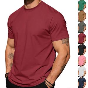 Camiseta de Manga Corta para <span class=keywords><strong>Hombre</strong></span>, Verano 2026, Nueva, Color Sólido, Cuello Redondo, 100% Algodón, 200 g/m², Tejido de Punto, Informal, Deportiva - Product Image 5