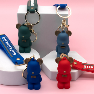 2025 Mới Thiết Kế Phim Hoạt Hình 3D Dễ Thương PVC Động Vật Móc Khóa Bán Buôn Tùy Chỉnh Sang Trọng Giải Trí Loạt Gấu Móc Khóa Trong Số Lượng Lớn - Product Image 6
