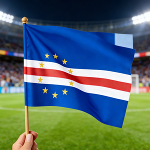 Banderas de Mano de <span class=keywords><strong>Cabo</strong></span> <span class=keywords><strong>Verde</strong></span> al por Mayor 2026, Bandera de Mano de Nueve Países de África, Decoración para el Día Nacional, Poliéster - Product Image 2