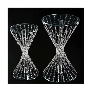 LDJ1095 Wedding table centerpieces clear crystal flower stand centerpieces for wedding party table center