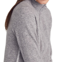 Vente en gros de costume de détente à manches raglan avec fermeture éclair complète, doux, décontracté, uni, en laine et cachemire, ensemble de pull en tricot deux pièces pour femmes