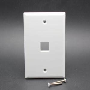Placas de salida de pared de 0/1/2/3/4/5/6 puertos para conector trapezoidal RJ45 o RJ11 e insertos modulares placa frontal placa de pared trapezoidal tipo EE. UU. - Product Image 1