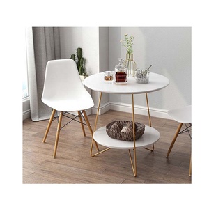 Mesa de centro de lado redondo moderna personalizada para sala de estar, Económico - Product Image 4