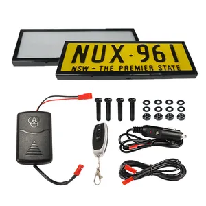 37.2Cm X 13.4Cm Australische Auto 'S Voor Achter Privacy Smart Film Elektrische Mistkentekenafdekking Voor Au Kentekenframe