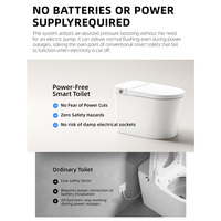 Inodoro Inteligente de Cerámica con Diseño Moderno, Descarga por Aire, Sin Electricidad, Sifón, WC de Una Pieza, Bidé, Limpieza Íntima, Venta al por Mayor