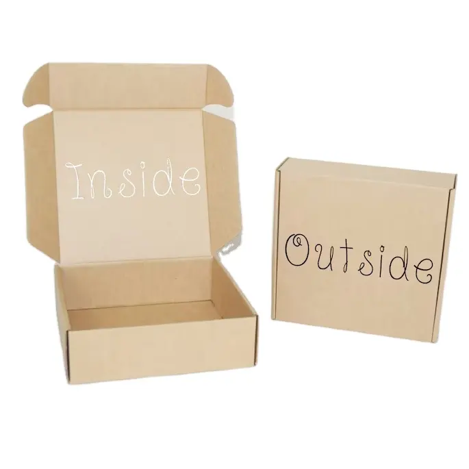 Пользовательская электронная коммерция логотип и дизайн печать подарок крафт-бумага картонные упаковочные коробки