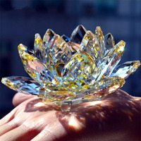 Fleur de lotus en cristal haut de gamme pour la décoration de mariage, cadeau de bienvenue pour les invités de mariage, souvenirs