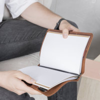 Journal personnalisé rechargeable en cuir A5 avec reliure cousue, carnet de voyage