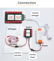 Commutateur de capteur tactile capacitif à deux boutons DC12V 5A 60W avec commutateur inductif de fonction de mémoire de luminosité