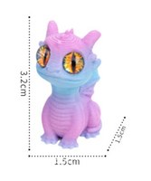 Figurine de dragon volant miniature imprimée en 3D, ensemble œuf de dragon ouvert/fermé, figurine de bébé animal, décoration de bureau, modèle, cadeau, jouet, vente en gros