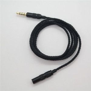 Cable de extensión de auriculares trenzado de cuatro hilos, duradero, de 3,5mm, macho a hembra, 1M, Cable de Audio trenzado negro para dispositivos digitales - Product Image 5