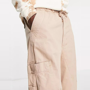 Vestito da Streetwear <span class=keywords><strong>con</strong></span> Logo personalizzato leggero <span class=keywords><strong>con</strong></span> grandi tasche Cargo verde da uomo larghi <span class=keywords><strong>pantaloni</strong></span> Cargo - Product Image 4