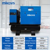 Compresseur d'air électrique monophasé 500L, compresseur à vis 8 bars, vente chaude, compresseur d'air à vis quatre-en-un