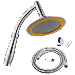QY <b>Shower</b> <b>Head</b> Set 15cm Stainless Steel Flexible Hose 1.5M For Bathroom - Product Image 4