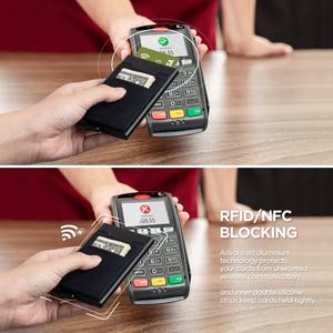 TILONSTAR-Porte-monnaie en métal RFID à poche mince Pop up, pince à billets en aluminium, porte-cartes bancaires et de crédit pour cartes - Product Image 3