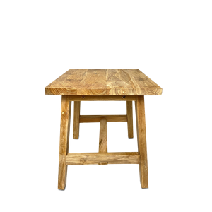 Teak Beside Table for Living Room Minimalist Modern Design Eco-Friendly <b>Inflatable</b> Home <b>Furniture</b> Gubuk Bali 45x40x45cm - Product Image 3