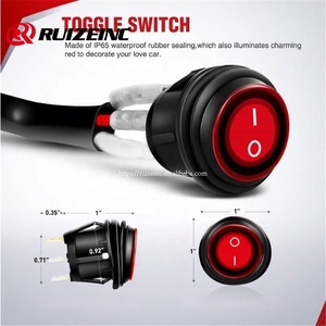 Produsen kustom Bar lampu LED harnes kabel 40 Amp relai ON-OFF saklar Laser Rocker biru dengan 12ft 2 Lead Fuse - Product Image 2