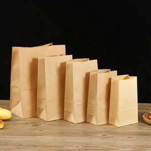 Bolsa de Papel Kraft Marrón para Llevar Comida a Domicilio, con Diseño de Logotipo y Asa Plana - Product Image 3