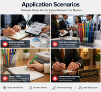 Stylos à bille professionnels de haute qualité en métal, écriture fluide, stylo promotionnel, logo personnalisé, pointe stylet durable, pour le bureau