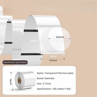 Vente en gros d'étiquettes adhésives holographiques rondes de 2x2 pouces, imperméables, en vinyle transparent, autocollantes, promotionnelles, pour supermarchés