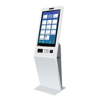 Kiosco de Pago Táctil Blanco Personalizado de 21.5/24/27/32 Pulgadas con Soporte de Pie para Supermercado, Kiosco de Autoservicio, Hospital, Cafetería