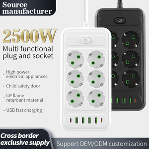 Giá bán buôn EU <span class=keywords><strong>AC</strong></span> dây điện ổ cắm đa kênh thông minh USB ổ cắm điện với 4 USB và 2 Type-C cổng mở rộng ổ cắm - Product Image 4