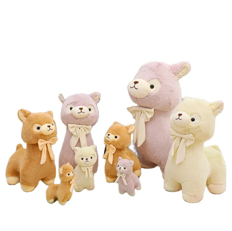 Produttore crema alpaca decorazione della casa figurine di cartoni animati regalo giocattoli di peluche