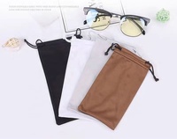 Étui à lunettes de soleil rectangulaire en microfibre noire en gros, étui à lunettes de soleil, sacs avec logo, rangement pour lunettes de soleil