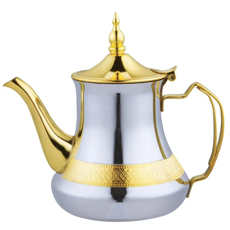 Чайник из нержавеющей стали Восточный Популярный Уличный чайный набор для пикника кемпинга золотой и серебряный марокканский индукционный чайник Inox