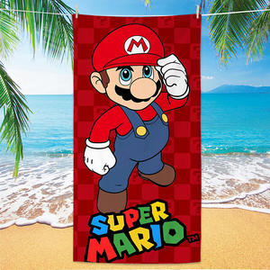ผ้าเช็ดตัวชายหาดพิมพ์ลายการ์ตูนซูเปอร์มาริโอสุดสร้างสรรค์ ราคาแข่งขัน รับสั่งทำตามแบบ ผ้าเช็ดตัวอาบน้ำเด็กน่ารักลายอนิเมะ - Product Image 4