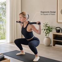Kit de barres de Pilates en silicone OEM avec logo personnalisé, équipement de fitness pour la maison, barre d'entraînement de résistance, fournisseur d'emballage personnalisé