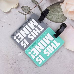 Étiquette de bagage antivol en PVC souple, motif lettres tendance, cadeaux promotionnels pour accessoires de bagages - Product Image 4