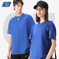 Camisetas Lisas de 230GSM, Camiseta de Algodón de Manga Corta, Cuello Redondo, Corte Holgado, para Hombre, Camisetas Lisas al por Mayor