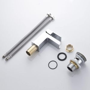 Modern Single Handle <strong>Waterfall</strong> Basin Tap Matt Black Brass Wall-Mounted Sink Mixer Tap with Waste, <strong>Waterfall</strong> Basin Faucet - Product Image 6