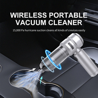 Aspirateur ABS 6000mAh portable sans brosse 15000Pa Design de luxe Nettoyage humide/sec à piles pour voitures et usage domestique