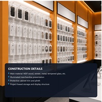 Exhibidor de Accesorios para Teléfonos Móviles Personalizado con LED para Tiendas de Celulares, Fabricante de Accesorios Completos para Tiendas OEM ODM