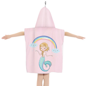 Animals Printed <b>Towel</b> With Hood for Kid Microfiber Kids Beach <b>Poncho</b> Children Hooded <b>Towel</b> for Swimsuit Cover - Product Image 4