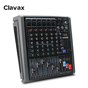 Clavax CLMC-Q6 Studio <span class=keywords><strong>Audio</strong></span> <span class=keywords><strong>Mixer</strong></span> 6-Channel DJ Sound Controller <span class=keywords><strong>Interface</strong></span> Unidade USB XLR Microfone Jack 48V Poder - Product Image 1