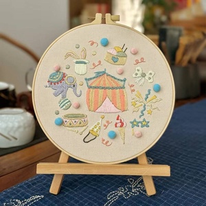 Kits de broderie pour débutants, marque XIXI, faits à la main, polyester, pré-motifs, instructions vidéo, point de croix, broderie, cerceau - Product Image 6