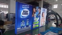 Kotak Lampu LED Kain Tanpa Bingkai untuk Pameran Poster Film, Display Backdrop dengan Pencetakan Kustom