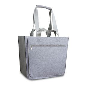 Classic Gift Handbags Large Capacity Ribbon Handle Decorative <b>PET</b> Felt <b>Bag</b> Rectangle Shape Unisex Shopping Tote Promotional - Product Image 2